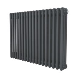 Azur 600mm x 830mm 3514BTU Anthracite Horizontal 3 Column Radiator