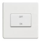 Varilight  10A 1-Gang 3-Pole Fan Isolator Switch White  with Colour-Matched Inserts