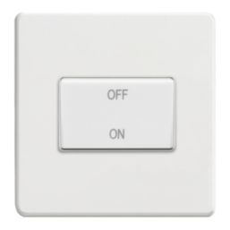 Varilight  10A 1-Gang 3-Pole Fan Isolator Switch White  with Colour-Matched Inserts