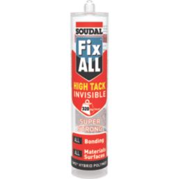 Soudal Fix All High Tack Invisible SMX Hybrid Polymer Adhesive Clear 290ml