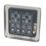 Hager Sollysta WRPS22BSB 10AX 2-Gang 2-Way Light Switch  Brushed Steel with Black Inserts
