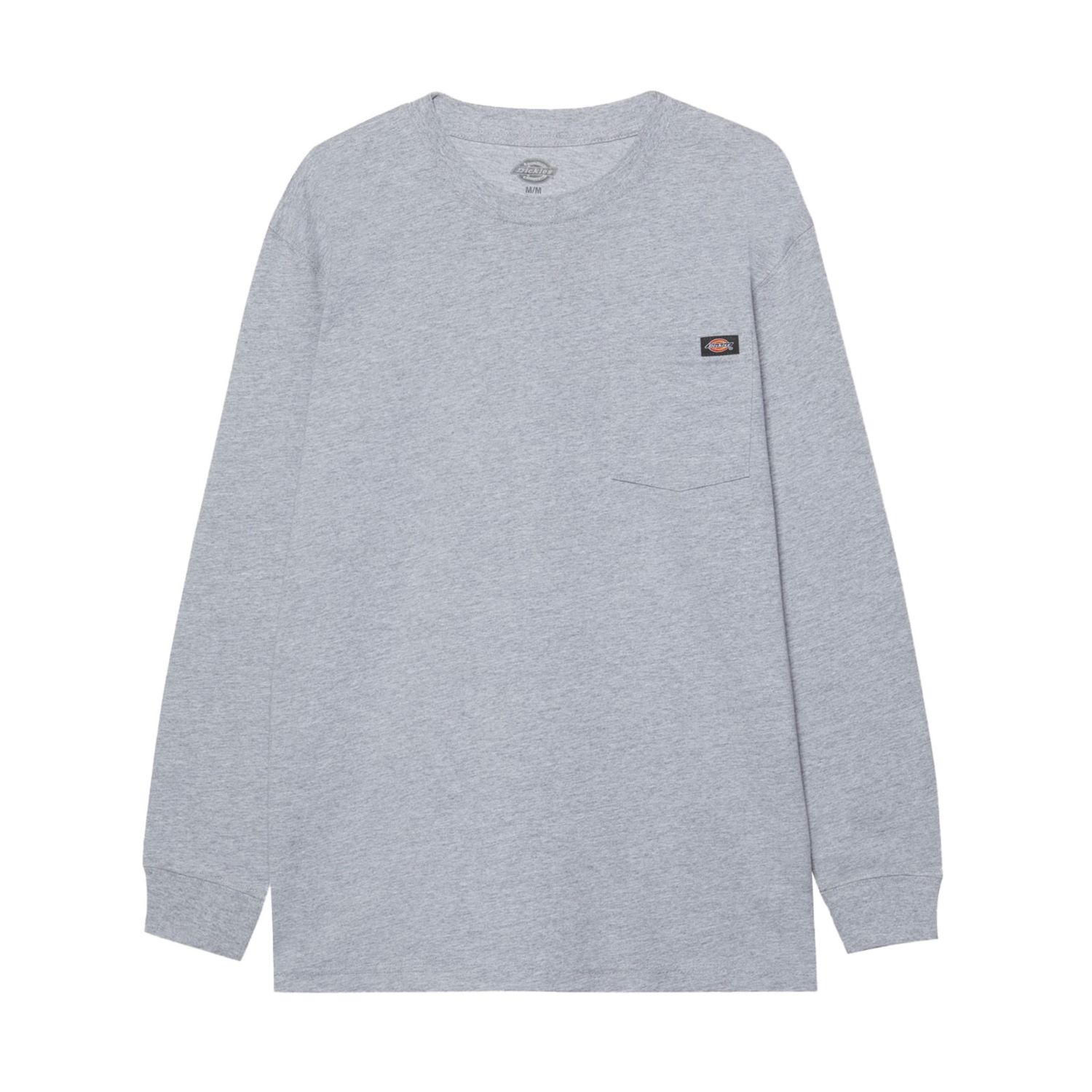 Dickies Long Sleeve T-Shirt Heather Grey Small 21" Chest (828CM)
