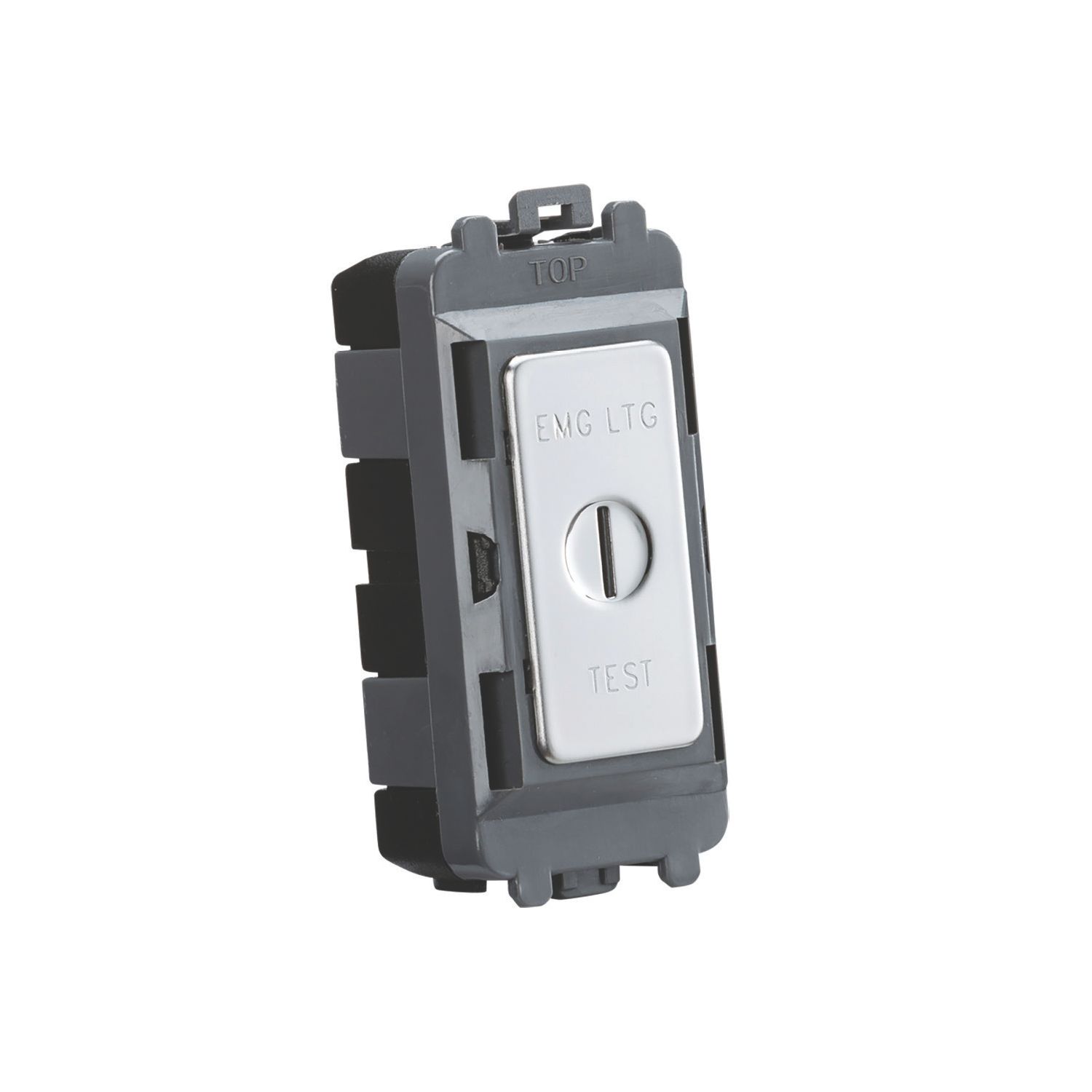 Knightsbridge 20AX Grid SP Emergency Lighting Test Key Switch Polished Chrome (828CR)