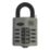 Smith & Locke  Water-Resistant  Combination  Padlock Grey 22mm