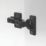 Eclipse 3D Adjustable Soft-Close Steel 105° Half Overlay Matt Black Cabinet Hinges 62mm 2 Pack