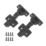 Eclipse 3D Adjustable Soft-Close Steel 105° Half Overlay Matt Black Cabinet Hinges 62mm 2 Pack