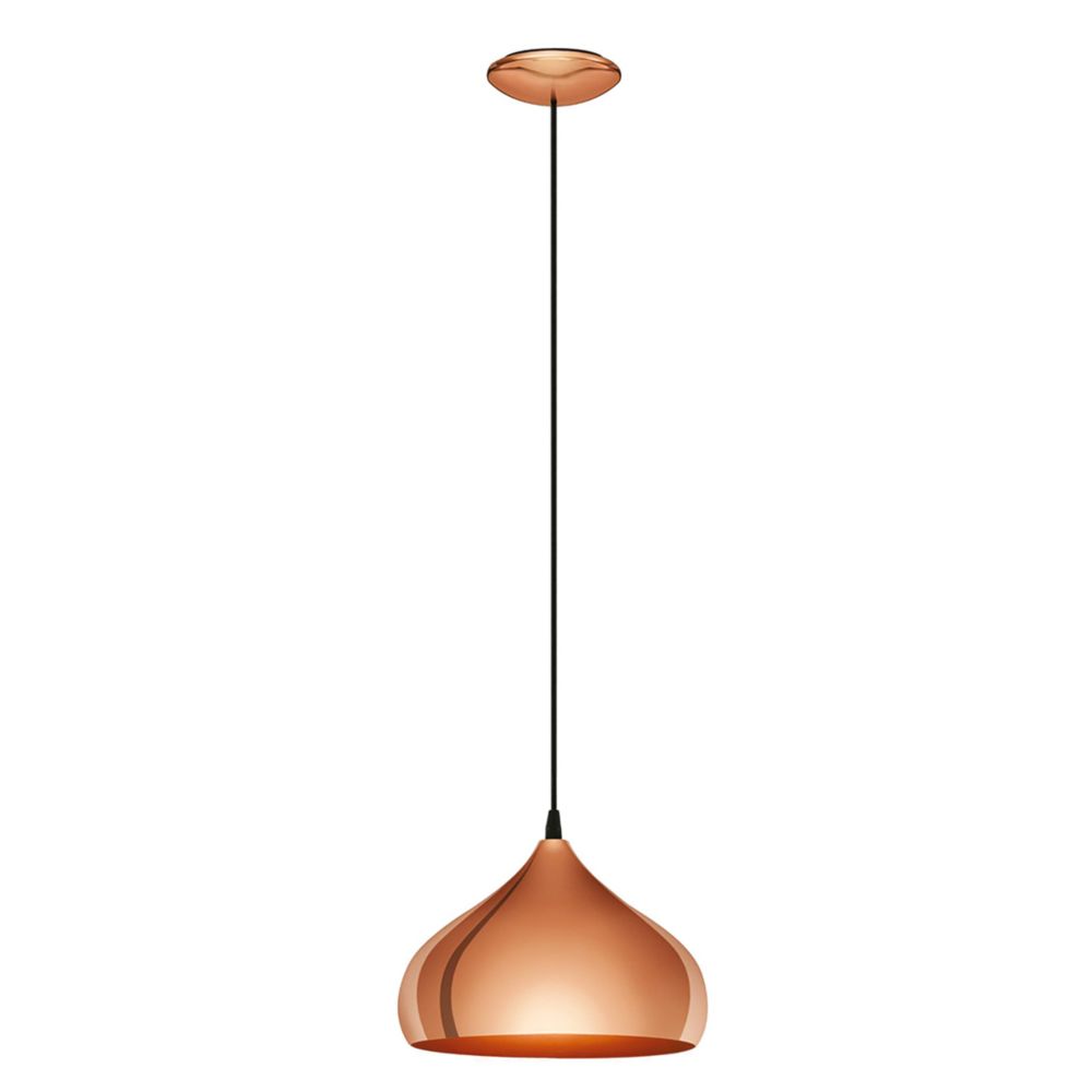 Eglo Hapton Single Pendant Light Copper - Screwfix