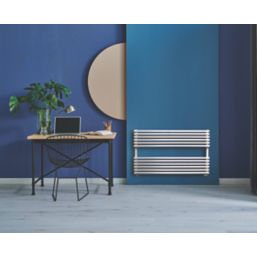 Towelrads 600mm x 1000mm 2293BTU White Flat Designer Towel Radiator