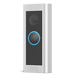 Ring Pro 2 Wired Hard-Wired Smart Video Doorbell Satin Nickel