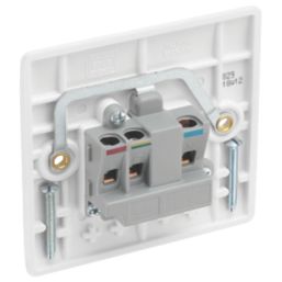 British General 800 Series 5A 1-Gang Unswitched Round Pin Socket White