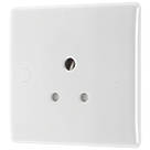 British General 800 Series 5A 1-Gang Unswitched Round Pin Socket White with White Inserts