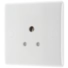 British General 800 Series 5A 1-Gang Unswitched Round Pin Socket White