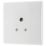 British General 800 Series 5A 1-Gang Unswitched Round Pin Socket White
