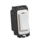 Knightsbridge Curved Edge 20AX Grid Intermediate Switch White