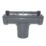FloPlast MiniFlo uPVC Half Round Running Outlet Anthracite Grey 76mm x 50mm