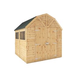 Mercia Dutch Barn 7' 6" x 7' 6" (Nominal) Barn-Style Shiplap T&G Timber Shed