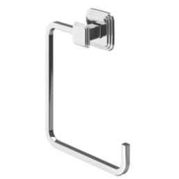 Swirl Swindale Bathroom Towel Ring Chrome