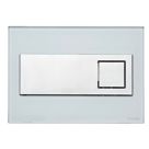 Fluidmaster Schwab Caro 8940 Dual-Flush Flushing Plate White Glass