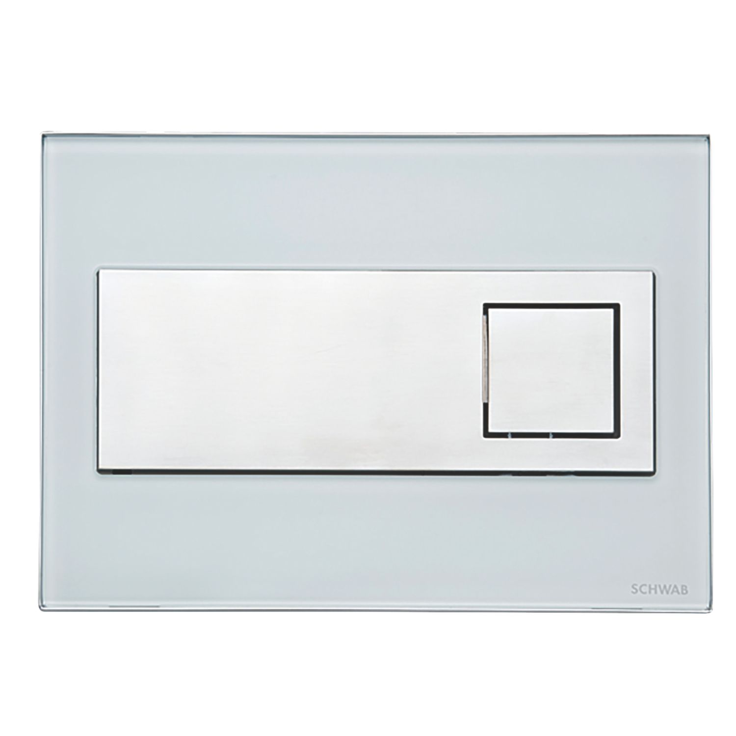 Fluidmaster Schwab Caro 8940 Dual-Flush Flushing Plate White Glass (8290X)