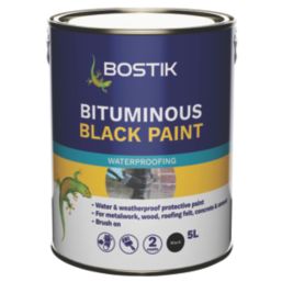Bostik  5Ltr Black Silk Waterproofing Wood & Metal Paint