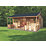 Shire Kingswood 19' 6" x 17' 6" (Nominal) Reverse Apex Timber Log Cabin with Assembly