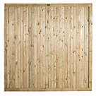 Forest Decibel Vertical Tongue & Groove  Noise Reduction Fence Panels Natural Timber 6' x 6' Pack of 3