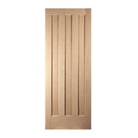 Jeld-Wen Aston Unfinished Oak Veneer Wooden 3-Panel Internal Fire Door 1981 x 686mm