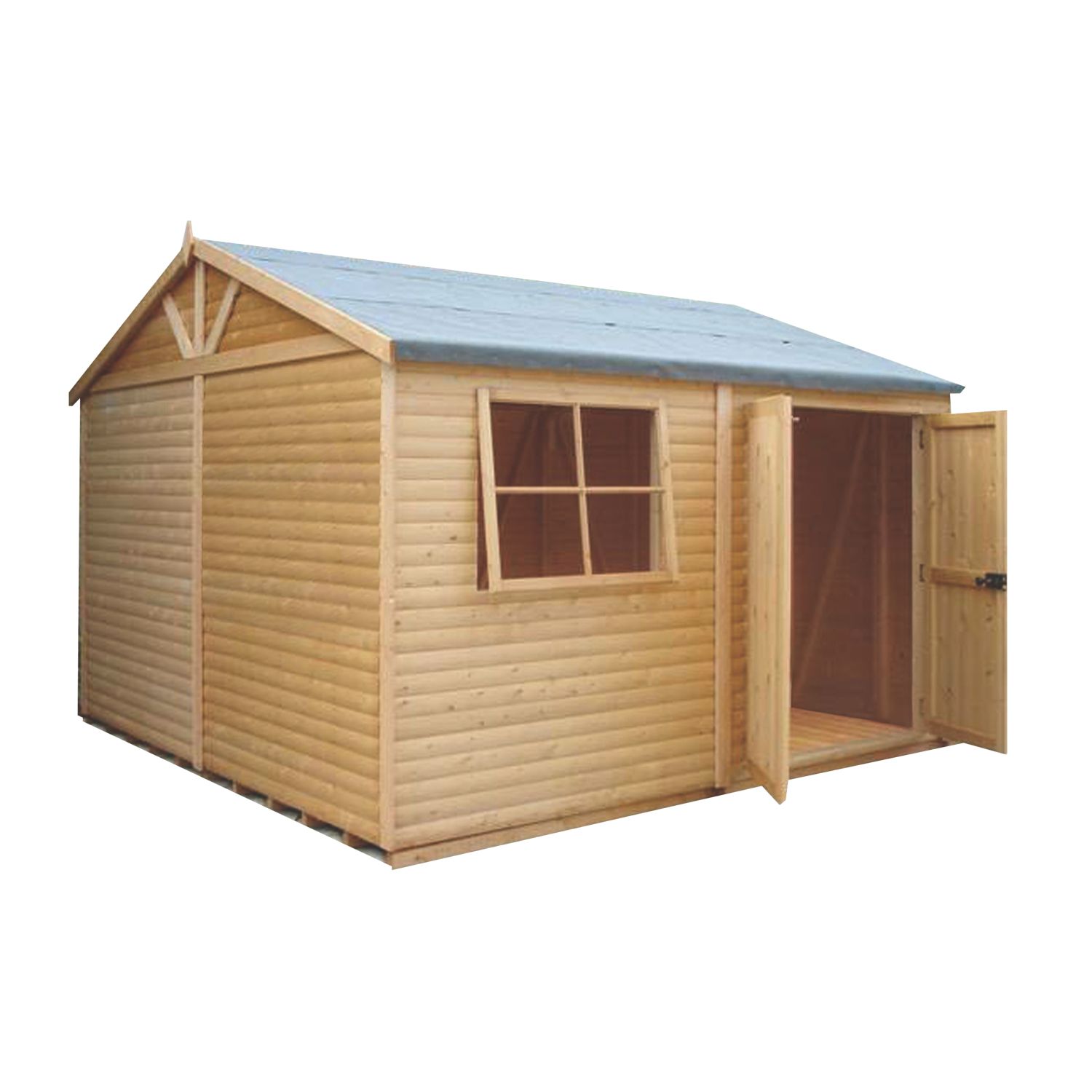 Shire 12' x 12' (Nominal) Apex Tongue & Groove Timber Workshop (82987)