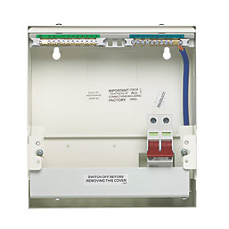 Wylex  10-Module 8-Way Part-Populated  Main Switch Consumer Unit