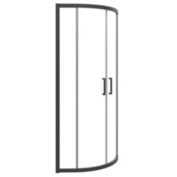 Essentials Framed Quadrant Shower Enclosure  Matt Black 900mm x 900mm x 1850mm