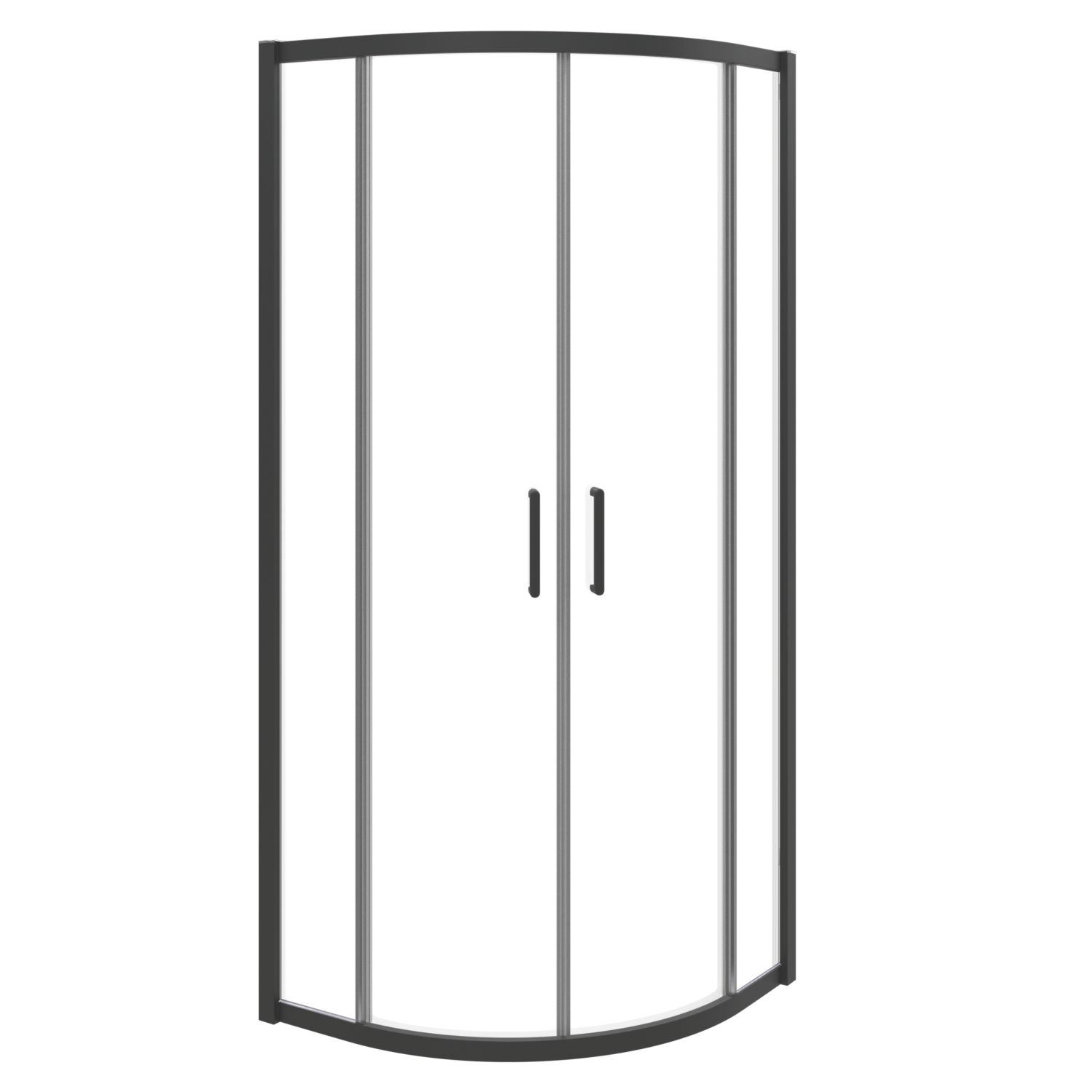 Essentials Framed Quadrant Shower Enclosure Matt Black 900mm x 900mm x 1850mm (829AA)