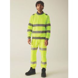 Regatta Hi-Vis Pro Contract Crew Neck Sweatshirt Yellow Medium 44.9" Chest