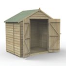 Forest 4Life 7' x 5' (Nominal) Apex Overlap Timber Shed with Assembly