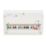 Contactum Defender 1.0 18-Module 10-Way Populated High Integrity Dual RCD Consumer Unit with SPD