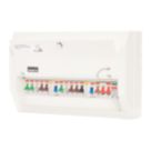Contactum Defender 1.0 18-Module 10-Way Populated High Integrity Dual RCD Consumer Unit with SPD