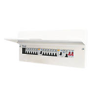 British General Fortress 22-Module 13-Way Populated High Integrity Dual RCD Consumer Unit with SPD