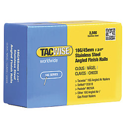 Tacwise Stainless Steel Angled Finishing Nails 16ga x 45mm 2500 Pack