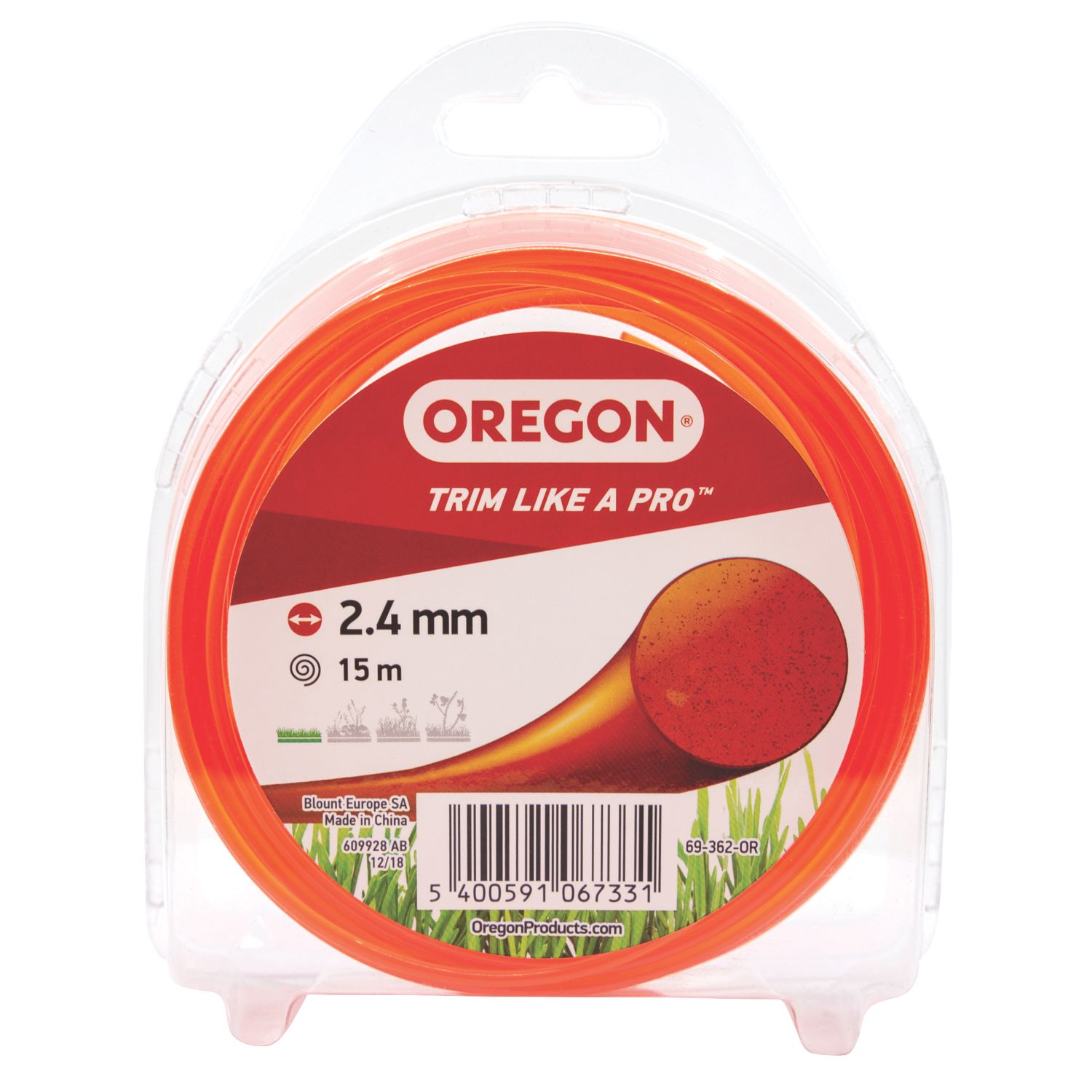 Oregon Orange Trimmer Line 2.4mm x 15m (829JP)