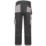 JCB Trade Plus Rip-Stop Work Trousers Black/Grey 30" W 32" L
