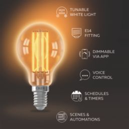Calex  E14 Mini Globe LED Smart Light Bulb 4.9W 470lm