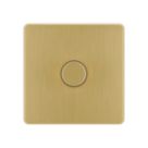LAP  1-Gang 2-Way LED Dimmer Switch  Satin Brass with Black Inserts