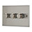 Contactum iConic 3-Gang 2-Way LED Dimmer Switch  Brushed Steel