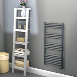 Towelrads 1000mm x 500mm 1555BTU Black Flat Designer Towel Radiator