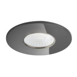 Spa Rhom Fixed  Fire Rated LED Downlights Black Chrome 8W 900lm 4 Pack