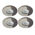 Spa Rhom Fixed  Fire Rated LED Downlights Black Chrome 8W 900lm 4 Pack