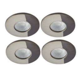Spa Rhom Fixed  Fire Rated LED Downlights Black Chrome 8W 900lm 4 Pack