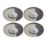 Spa Rhom Fixed  Fire Rated LED Downlights Black Chrome 8W 900lm 4 Pack