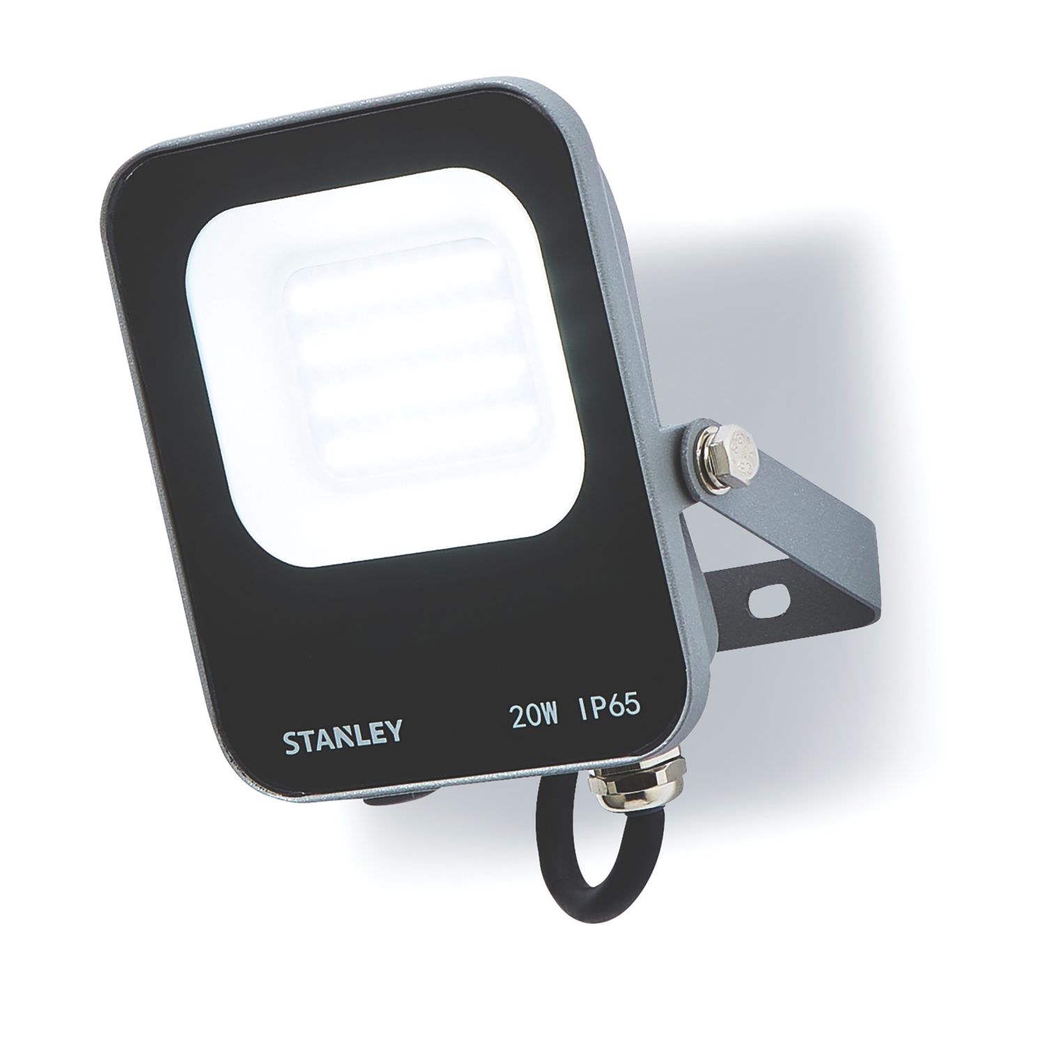 Stanley Outdoor LED Slimline Floodlight Black 20W 2200lm (829VJ)