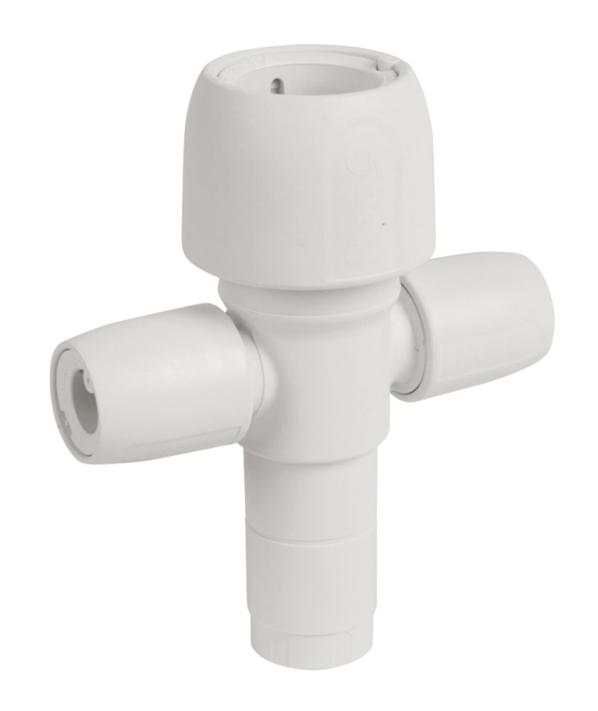 Hep2O  Plastic Push-Fit Reducing 2 Port Closed Spigot Manifold 22mm x 10mm