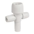 Hep2O  Plastic Push-Fit Reducing 2 Port Closed Spigot Manifold 22mm x 10mm